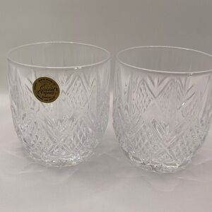 Set of 2 Cristal D'Arques-Durand Old Fashion Scotch Crystal Glasses Gift Drink